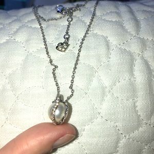 Swarovski Pearl Necklace with Diamonds